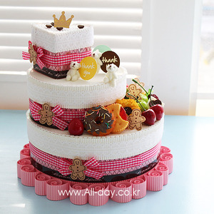 쿠키세상 베어딸기 골판지케익(케이크선물상자)