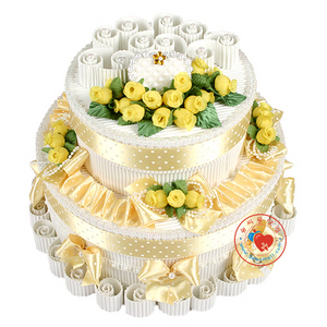 버블스노우(yellow)골판지케익(케이크선물상자)