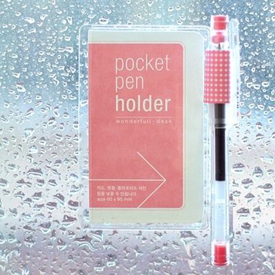 [pocket pen holder (pink black)]