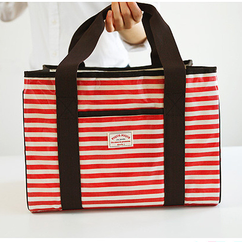 [Cooler Bag - L (red stripe)]