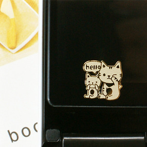[JOOZOO cat 전자파 metal sticker-hello]