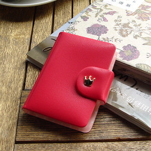 [Crown card wallet - ruby red]